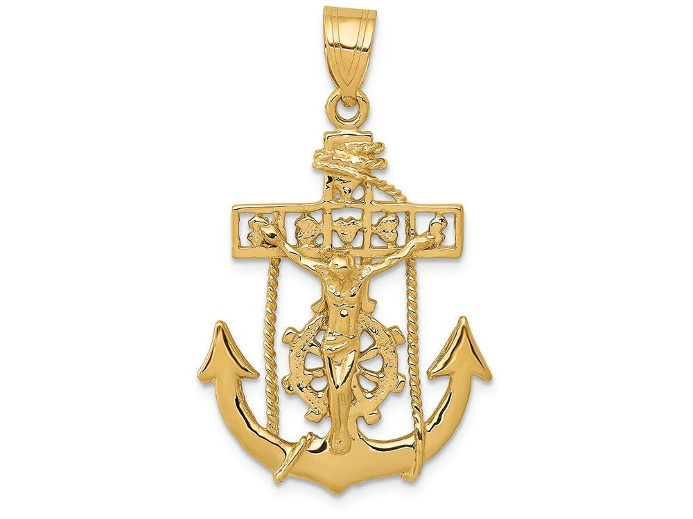 FJC Finejewelers 14k Yellow Gold Mariners Cross Charm