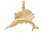 FJC Finejewelers 14k Yellow Gold Polished Sailfish Charm