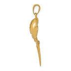 FJC Finejewelers 14k Yellow Gold Polished Moveable Horseshoe Crab Charm