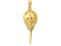 FJC Finejewelers 14k Yellow Gold Polished Moveable Horseshoe Crab Charm
