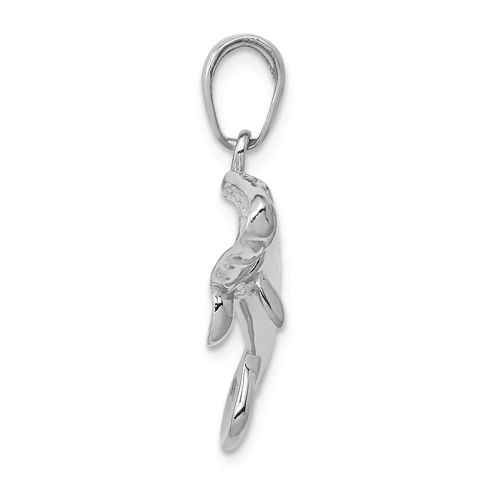 FJC Finejewelers 14k White Gold Solid Polished Manatee Charm