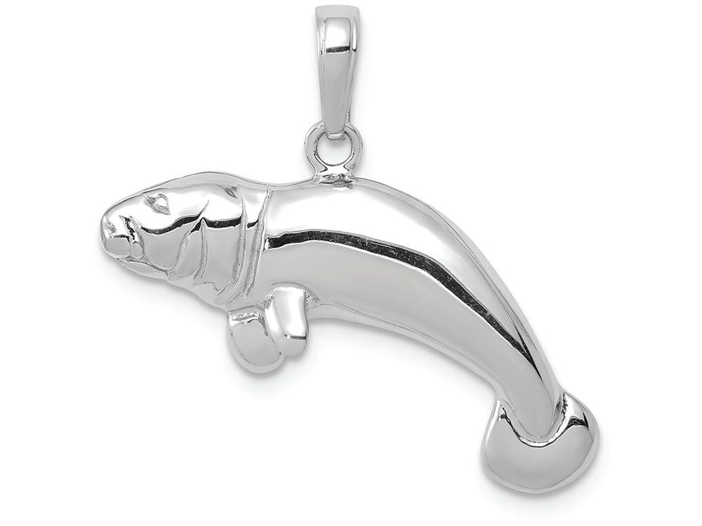 FJC Finejewelers 14k White Gold Solid Polished Manatee Charm