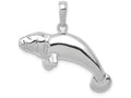FJC Finejewelers 14k White Gold Solid Polished Manatee Charm