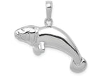 FJC Finejewelers 14k White Gold Solid Polished Manatee Charm