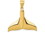 FJC Finejewelers 14k Yellow Gold Solid Polished Large Whale Tail Charm