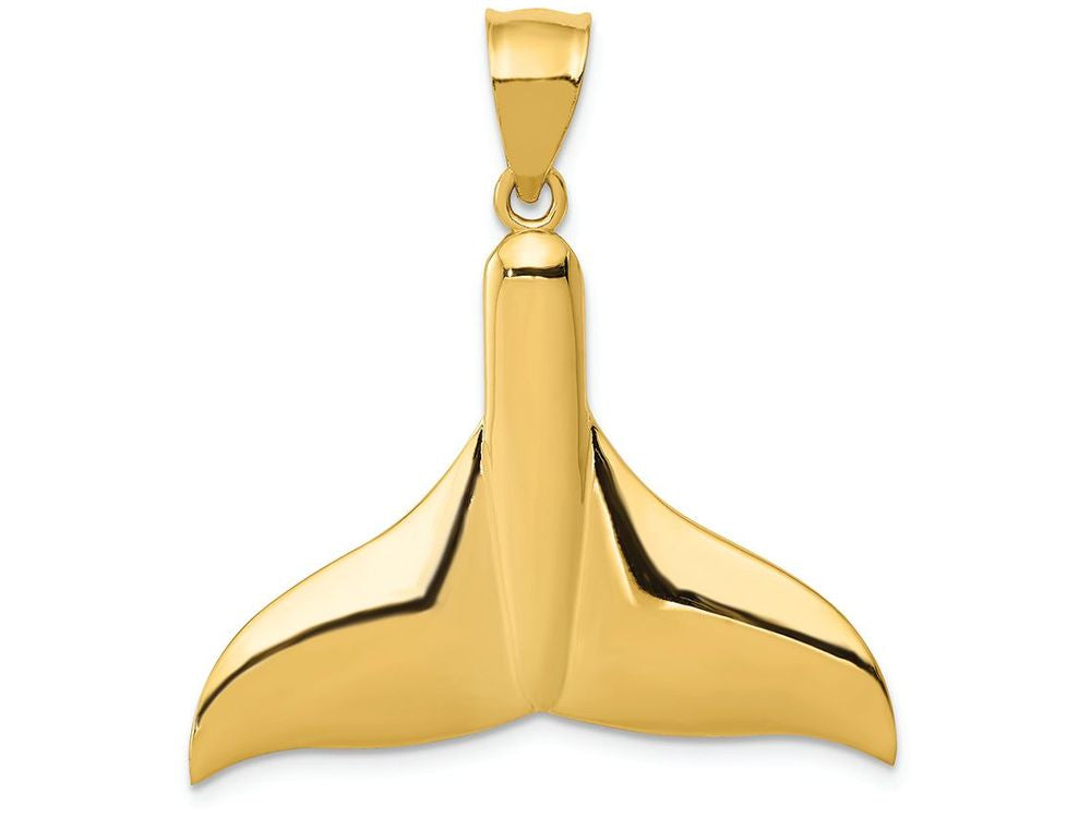 FJC Finejewelers 14k Yellow Gold Solid Polished Large Whale Tail Charm