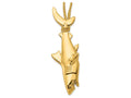 FJC Finejewelers 14k Yellow Gold Hollow Polished 3d Hanging Shark Charm
