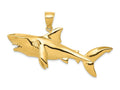 FJC Finejewelers 14k Yellow Gold Polished 3d Shark Charm