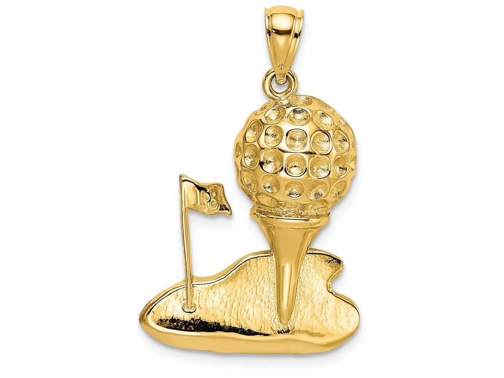 FJC Finejewelers 14k Yellow Gold Solid Polished Open-backed Golf Charm
