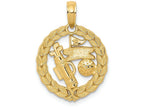 FJC Finejewelers 14k Yellow Gold Solid Polished Golf Theme Charm