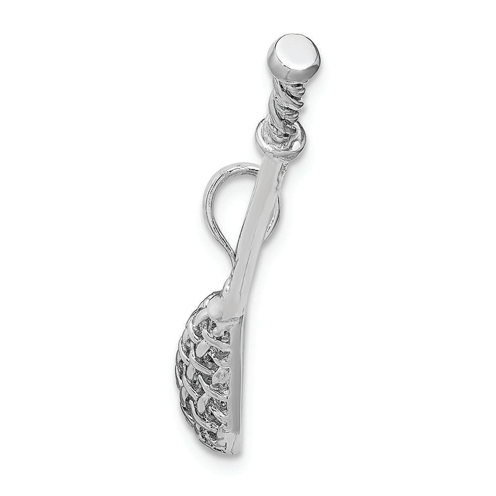 FJC Finejewelers 14k White Gold White 3d Lacrosse Stick Charm