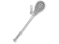 FJC Finejewelers 14k White Gold White 3d Lacrosse Stick Charm