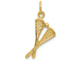 FJC Finejewelers 14k Yellow Gold Polished Lacrosse Sticks Charm