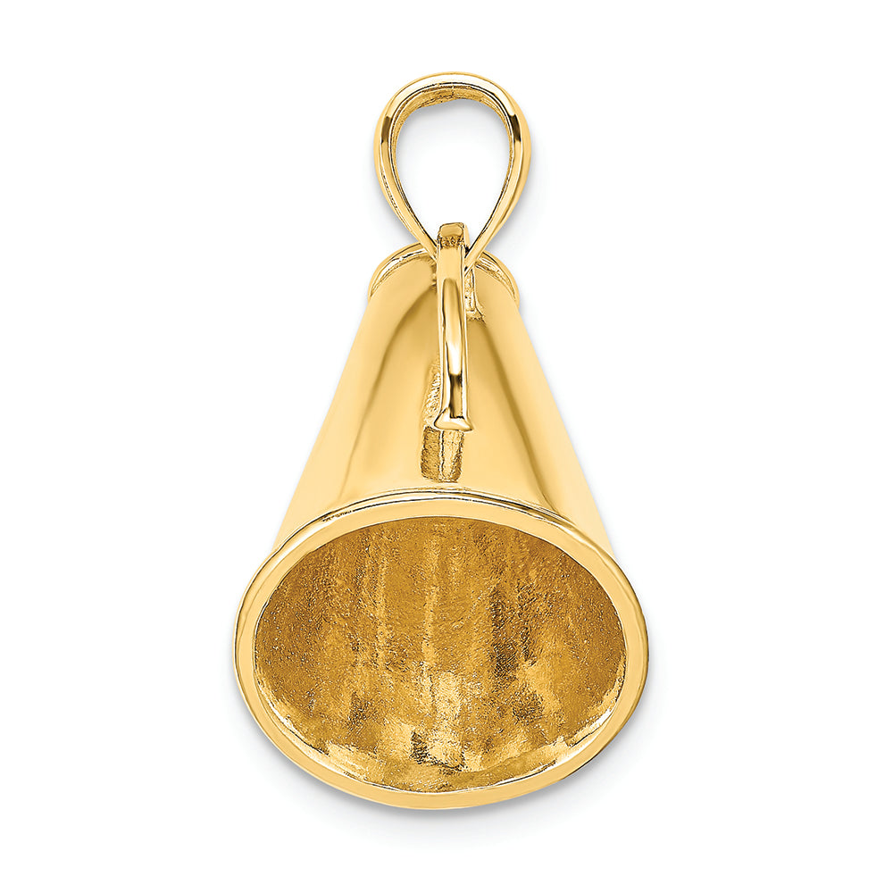 FJC Finejewelers 14k Yellow Gold Solid Polished 3d Large Megaphone Charm