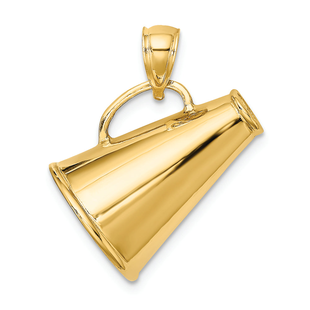 FJC Finejewelers 14k Yellow Gold Solid Polished 3d Large Megaphone Charm