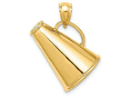 FJC Finejewelers 14k Yellow Gold Solid Polished 3d Large Megaphone Charm