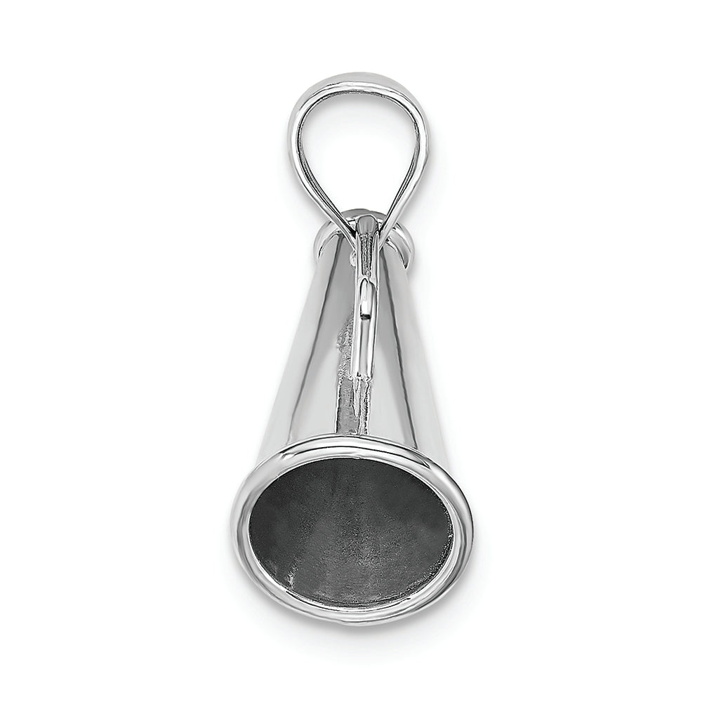 FJC Finejewelers 14k White Gold White 3d Megaphone Charm