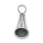FJC Finejewelers 14k White Gold White 3d Megaphone Charm