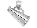 FJC Finejewelers 14k White Gold White 3d Megaphone Charm