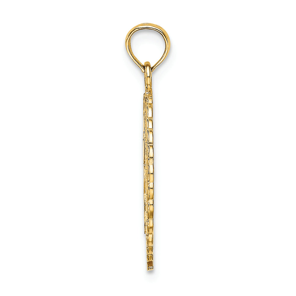 FJC Finejewelers 14k Yellow Gold Solid Polished Framed Gymnast Charm