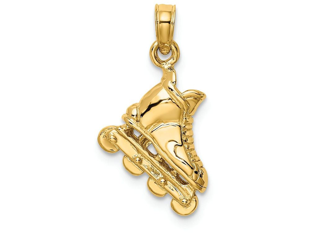 FJC Finejewelers 14k Yellow Gold Solid Polished 3d Rollerblade Charm