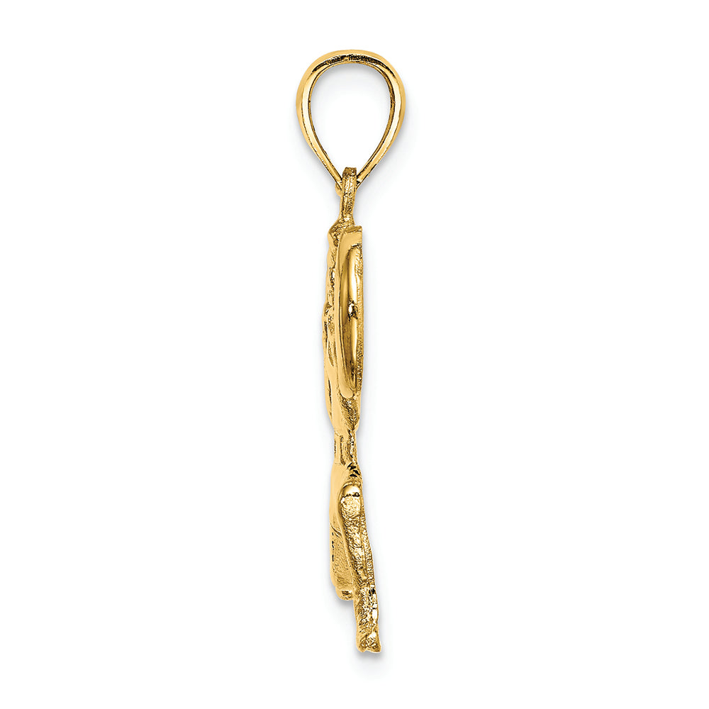 FJC Finejewelers 14k Yellow Gold Solid Polished Weightlifter Charm
