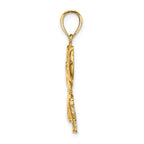 FJC Finejewelers 14k Yellow Gold Solid Polished Weightlifter Charm