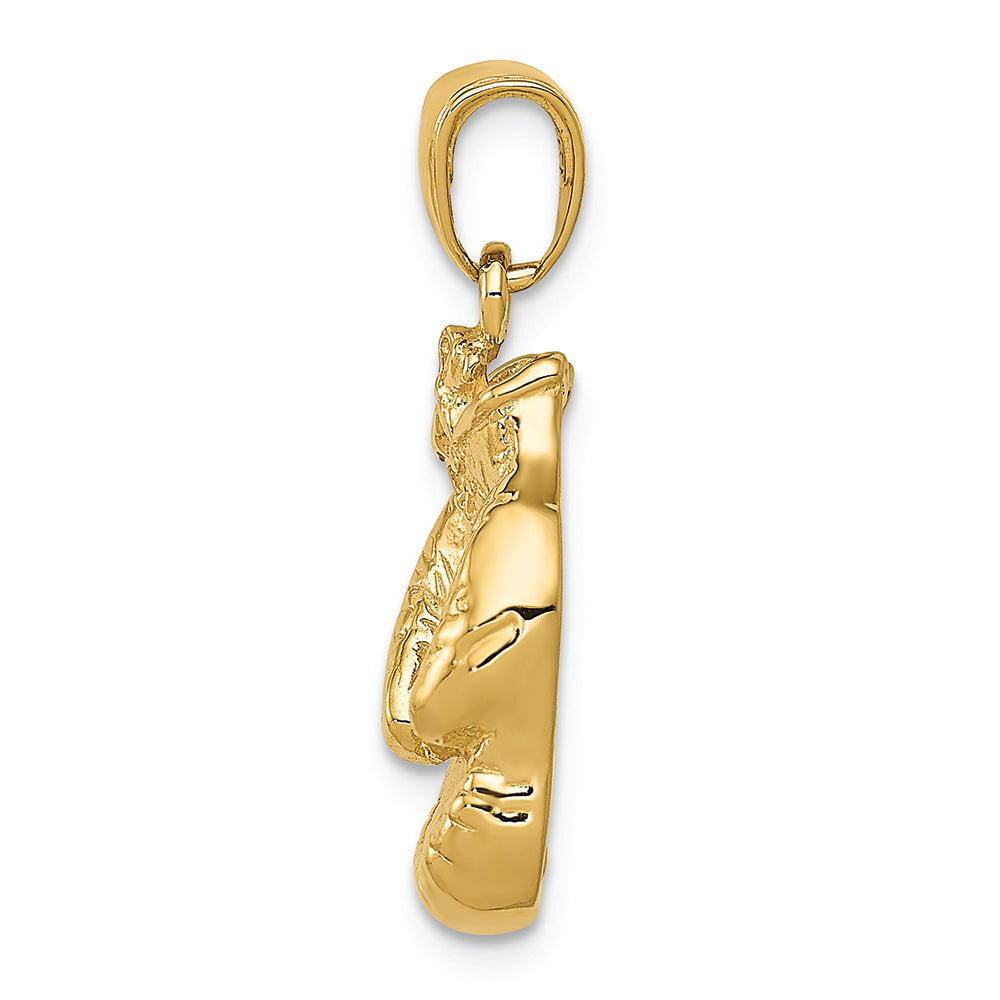 FJC Finejewelers 14k Yellow Gold Solid Polished Open-backed Boxing Gloves Charm