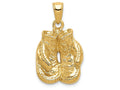 FJC Finejewelers 14k Yellow Gold Solid Polished Open-backed Boxing Gloves Charm