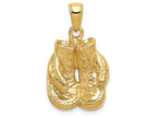 FJC Finejewelers 14k Yellow Gold Solid Polished Open-backed Boxing Gloves Charm