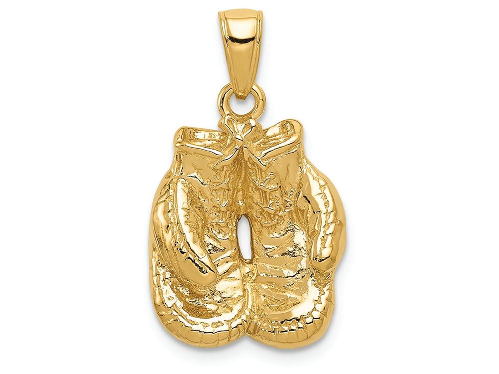FJC Finejewelers 14k Yellow Gold Solid Polished Open-backed Boxing Gloves Charm