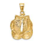 FJC Finejewelers 14k Yellow Gold Solid Polished Open-backed Boxing Gloves Charm