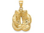 FJC Finejewelers 14k Yellow Gold Solid Polished Open-backed Boxing Gloves Charm