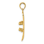 FJC Finejewelers 14k Yellow Gold Solid Polished 3d Snowboard Charm