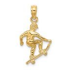 FJC Finejewelers 14k Yellow Gold Solid Polished 3d Skateboarder Charm