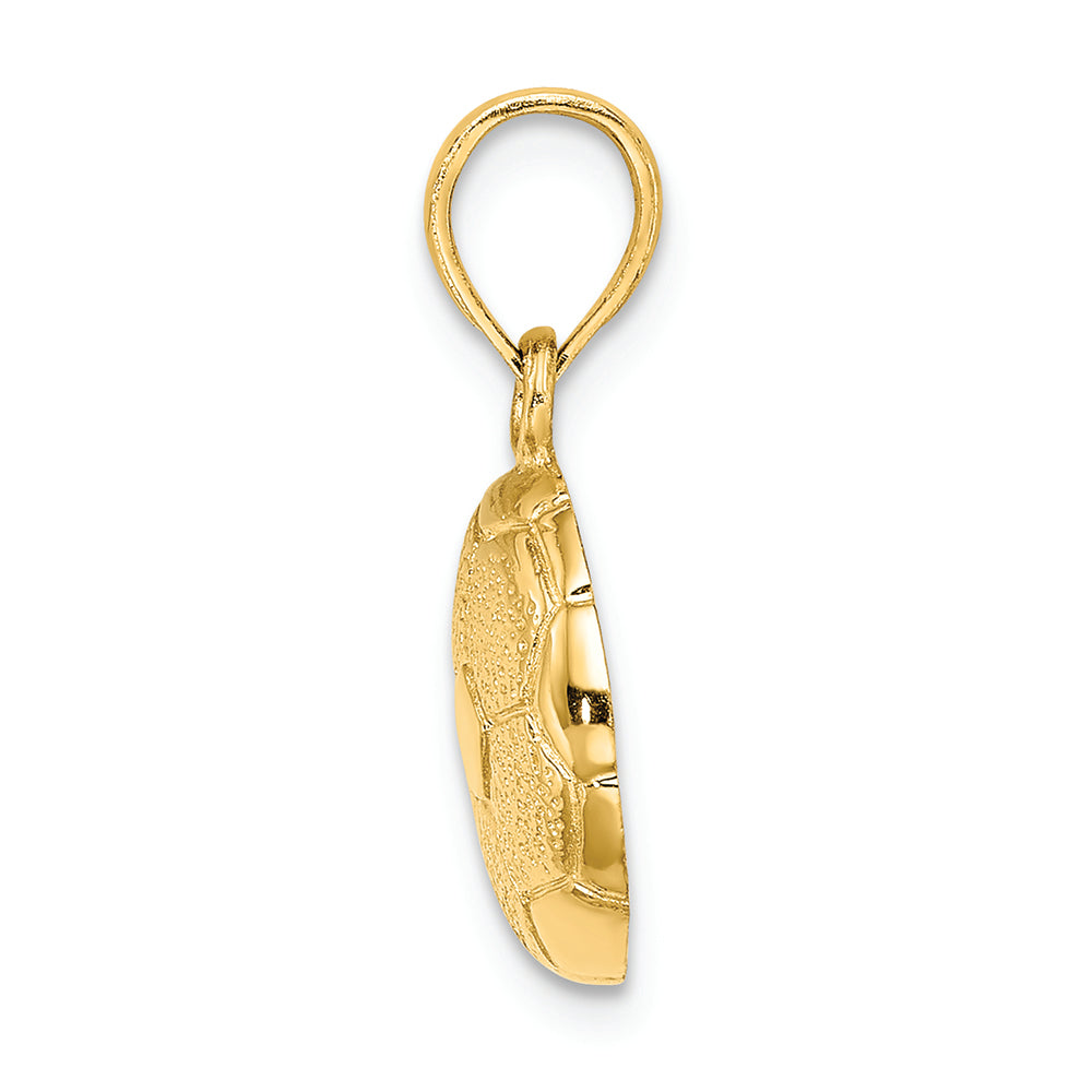 FJC Finejewelers 14k Yellow Gold Solid Polished Open-backed Soccer Ball Charm