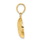 FJC Finejewelers 14k Yellow Gold Solid Polished Open-backed Soccer Ball Charm