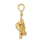 FJC Finejewelers 14k Yellow Gold Polished 3d Glovebatball Baseball Charm