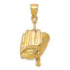 FJC Finejewelers 14k Yellow Gold Polished 3d Glovebatball Baseball Charm