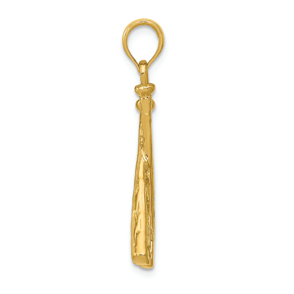 FJC Finejewelers 14k Yellow Gold Polished Open-backed Bats Ball Baseball Charm