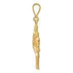FJC Finejewelers 14k Yellow Gold Polished 3d Pitcher Baseball Charm