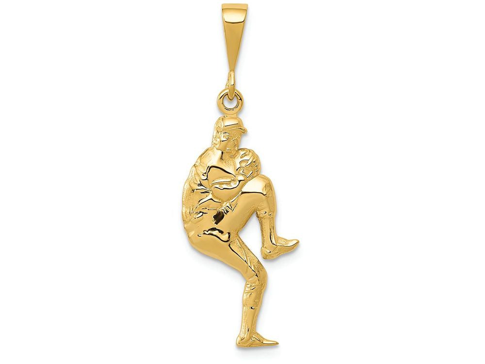 FJC Finejewelers 14k Yellow Gold Polished 3d Pitcher Baseball Charm