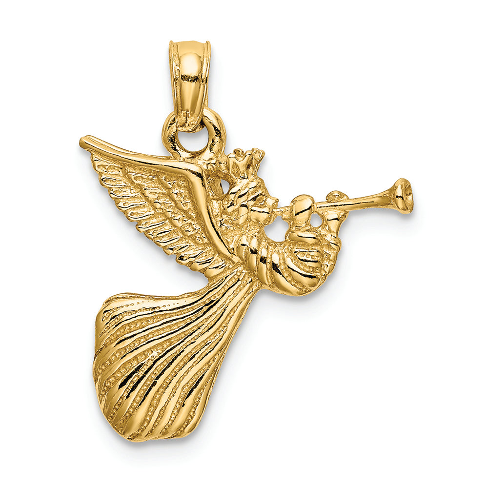 FJC Finejewelers 14k Yellow Gold Angel with Trumpet Charm
