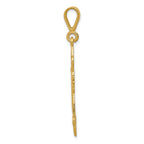 FJC Finejewelers 14k Yellow Gold Fleur De Lis Cross Charm