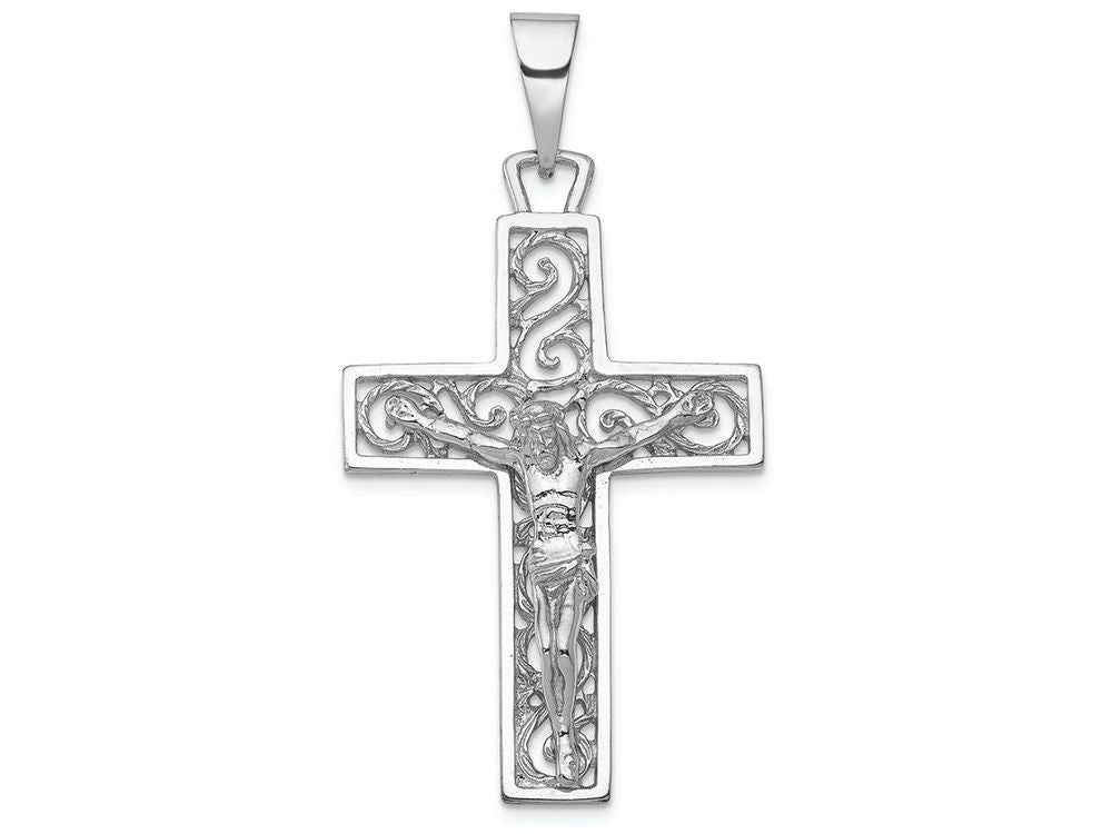 FJC Finejewelers 14k White Gold Crucifix Charm