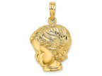 FJC Finejewelers 14k Yellow Gold Boy Head Charm