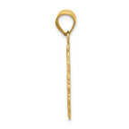 FJC Finejewelers 14k Yellow Gold Solid Satin Polished Aries Zodiac Oval Charm
