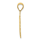 FJC Finejewelers 14k Yellow Gold Solid Satin Polished Taurus Zodiac Oval Charm