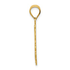 FJC Finejewelers 14k Yellow Gold Solid Satin Polished Gemini Zodiac Oval Charm
