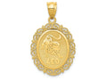 FJC Finejewelers 14k Yellow Gold Solid Satin Polished Leo Zodiac Oval Charm